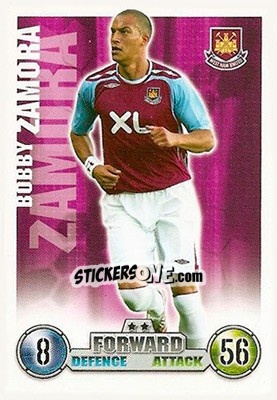 Sticker Bobby Zamora - English Premier League 2007-2008. Match Attax n. 303 - Topps