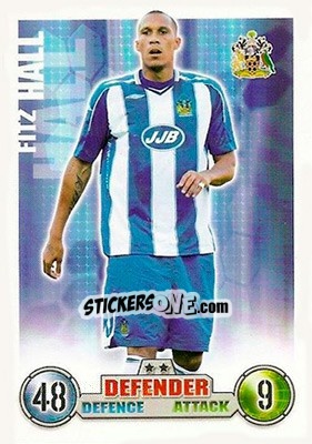 Sticker Fitz Hall - English Premier League 2007-2008. Match Attax - Topps