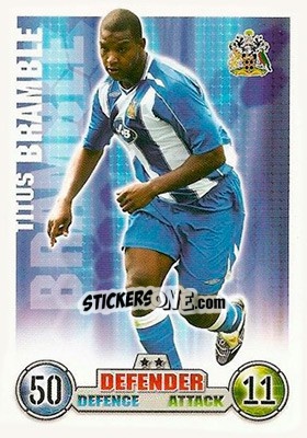 Sticker Titus Bramble - English Premier League 2007-2008. Match Attax - Topps