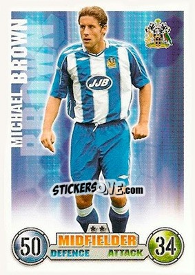 Sticker Michael Brown - English Premier League 2007-2008. Match Attax n. 317 - Topps