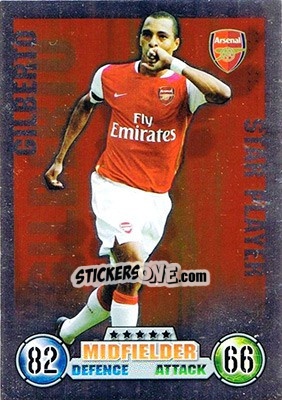 Sticker Gilberto Silva - English Premier League 2007-2008. Match Attax n. 322 - Topps