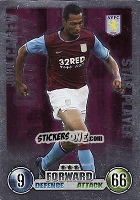 Sticker John Carew - English Premier League 2007-2008. Match Attax n. 324 - Topps
