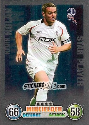 Sticker Kevin Nolan - English Premier League 2007-2008. Match Attax - Topps