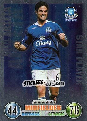 Sticker Mikel Arteta - English Premier League 2007-2008. Match Attax n. 335 - Topps