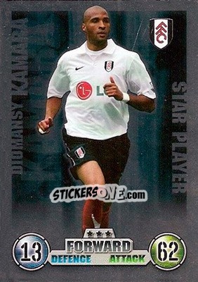 Sticker Diomansy Kamara - English Premier League 2007-2008. Match Attax n. 338 - Topps