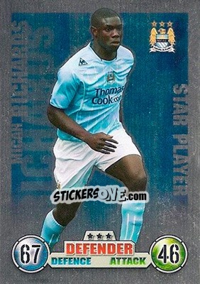 Sticker Micah Richards - English Premier League 2007-2008. Match Attax n. 341 - Topps