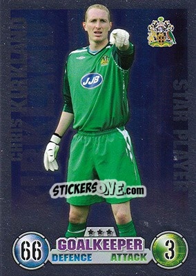 Sticker Chris Kirkland - English Premier League 2007-2008. Match Attax - Topps