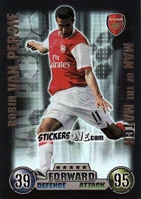 Sticker Robin van Persie - English Premier League 2007-2008. Match Attax n. 361 - Topps