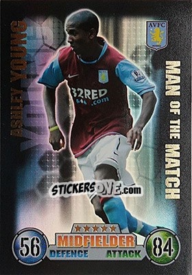 Figurina Ashley Young - English Premier League 2007-2008. Match Attax - Topps