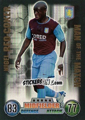 Sticker Nigel Reo-Coker - English Premier League 2007-2008. Match Attax n. 366 - Topps