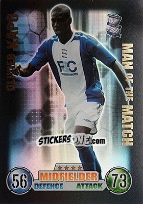 Sticker Olivier Kapo - English Premier League 2007-2008. Match Attax - Topps