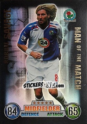 Sticker Robbie Savage - English Premier League 2007-2008. Match Attax n. 372 - Topps