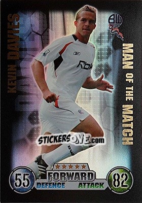 Sticker Kevin Davies - English Premier League 2007-2008. Match Attax - Topps