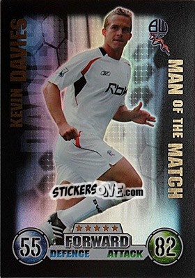 Figurina Kevin Davies - English Premier League 2007-2008. Match Attax - Topps