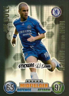 Sticker Joe Cole - English Premier League 2007-2008. Match Attax n. 377 - Topps
