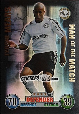 Sticker Tyrone Mears - English Premier League 2007-2008. Match Attax n. 379 - Topps