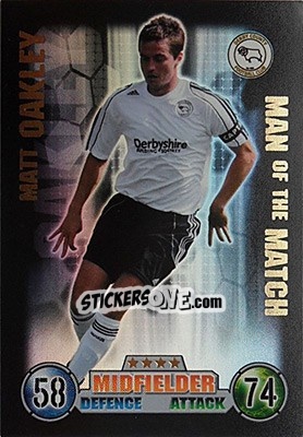 Sticker Matt Oakley - English Premier League 2007-2008. Match Attax n. 380 - Topps