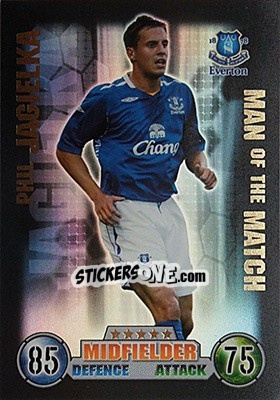 Sticker Phil Jagielka - English Premier League 2007-2008. Match Attax n. 383 - Topps