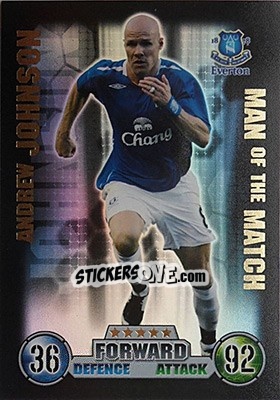 Figurina Andrew Johnson - English Premier League 2007-2008. Match Attax - Topps