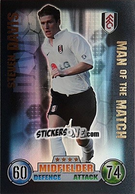 Sticker Steven Davis - English Premier League 2007-2008. Match Attax - Topps