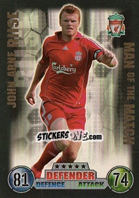 Sticker John Arne Riise - English Premier League 2007-2008. Match Attax - Topps