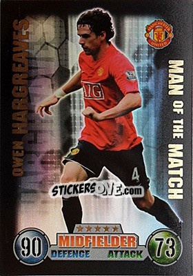 Cromo Owen Hargreaves - English Premier League 2007-2008. Match Attax - Topps