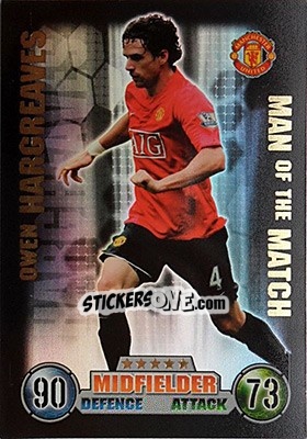 Sticker Owen Hargreaves - English Premier League 2007-2008. Match Attax n. 395 - Topps