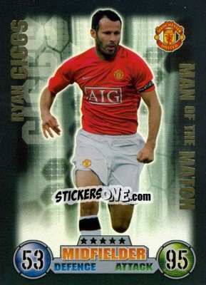 Sticker Ryan Giggs - English Premier League 2007-2008. Match Attax - Topps