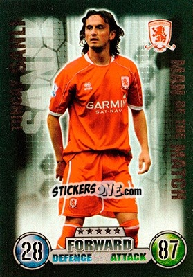 Sticker Tuncay Sanli - English Premier League 2007-2008. Match Attax n. 399 - Topps