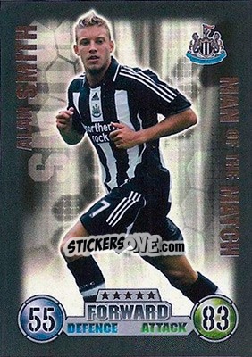 Sticker Alan Smith - English Premier League 2007-2008. Match Attax n. 401 - Topps