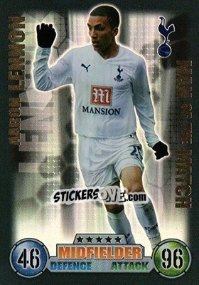 Cromo Aaron Lennon - English Premier League 2007-2008. Match Attax - Topps