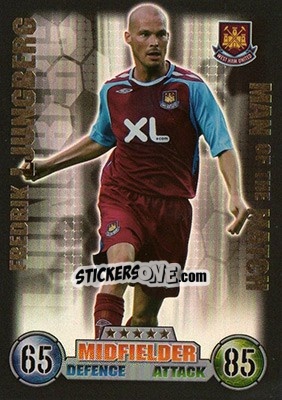 Sticker Fredrik Ljungberg - English Premier League 2007-2008. Match Attax n. 416 - Topps