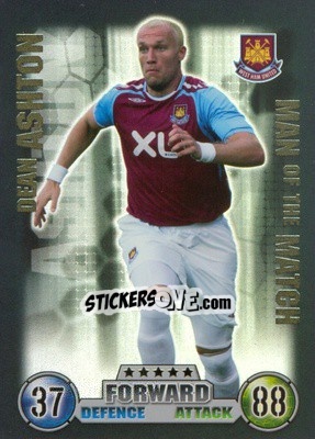Sticker Dean Ashton - English Premier League 2007-2008. Match Attax - Topps