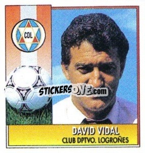 Sticker David Vidal (Entrenador) - Liga Spagnola 1992-1993
 - Colecciones ESTE