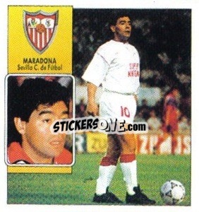 Sticker Maradona (coloca) - Liga Spagnola 1992-1993
 - Colecciones ESTE