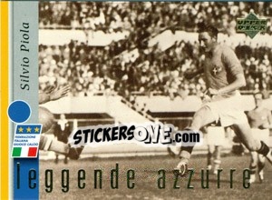 Sticker Silvio Piola - Leggenda Azzura n. 2 - Upper Deck