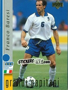 Sticker Franco Baresi - Leggenda Azzura n. 10 - Upper Deck
