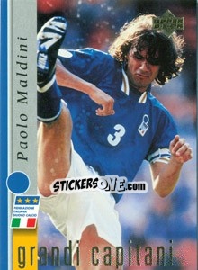 Sticker Paolo Maldini - Leggenda Azzura n. 12 - Upper Deck