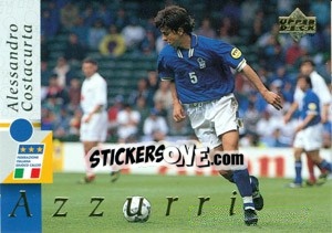 Sticker Alessandro Costacurta - Leggenda Azzura - Upper Deck