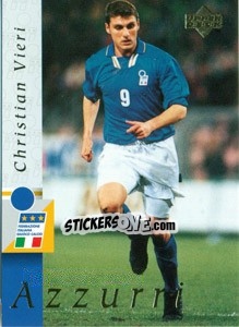 Sticker Christian Vieri - Leggenda Azzura n. 33 - Upper Deck