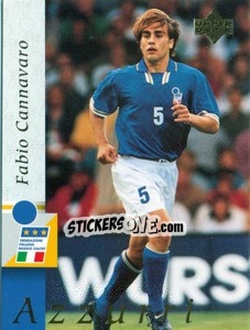 Sticker Fabio Cannavaro - Leggenda Azzura n. 37 - Upper Deck