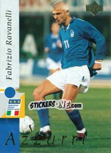 Sticker Fabrizio Ravanelli - Leggenda Azzura n. 39 - Upper Deck