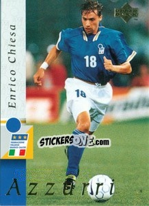 Sticker Enrico Chiesa - Leggenda Azzura n. 40 - Upper Deck