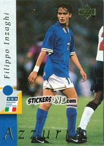 Sticker Filippo Inzaghi - Leggenda Azzura n. 41 - Upper Deck