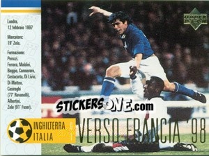 Sticker Inghilterra 0 - Italia 1 - Leggenda Azzura n. 43 - Upper Deck