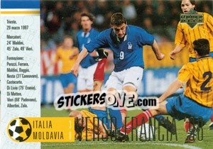 Sticker Italia 3 - Moldavia 0 - Leggenda Azzura n. 44 - Upper Deck