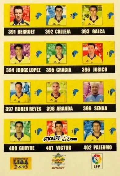 Figurina Indice - Las fichas de la Liga 2002-2003
 n. 403 - Mundicromo
