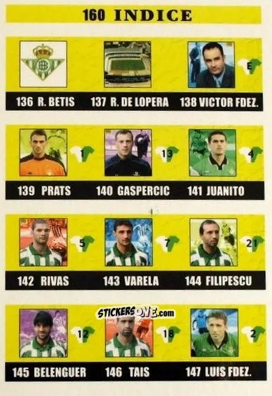 Cromo Indice - Las fichas de la Liga 2002-2003
 n. 160 - Mundicromo