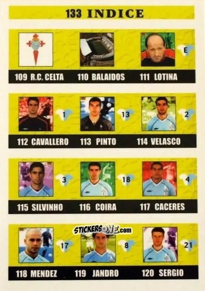 Figurina Indice - Las fichas de la Liga 2002-2003
 n. 133 - Mundicromo