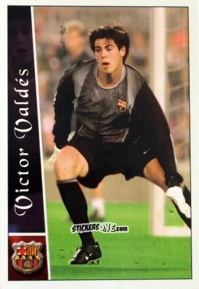 Cromo Víctor Valdés - Las fichas de la Liga 2002-2003
 n. 578 - Mundicromo